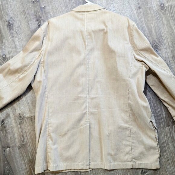 J. Crew Seersucker Suit JAcket Unstructured Sport Coat Blazer red/white size XL - Picture 10 of 11